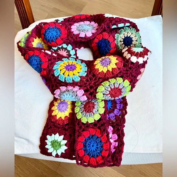 Colorful Crochet Scarf - Picture 8 of 16